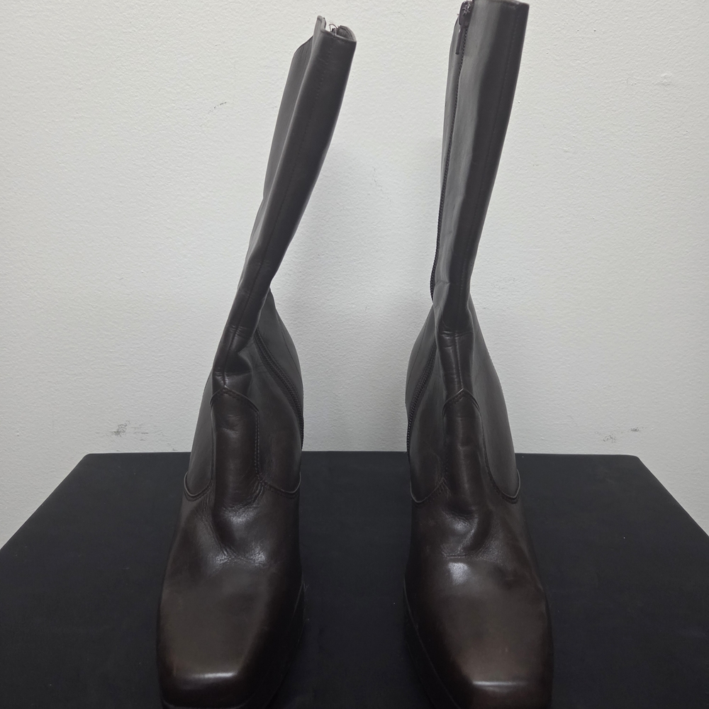 Vintage Steve Madden Dark Brown Heeled Boots Jill-Joy Size 10